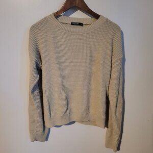 Nasty Gal Tan Basic Sweater SZ S